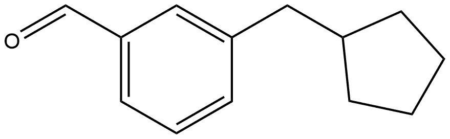 Benzaldehyde, 3-(cyclopentylmethyl)- 结构式