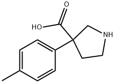 3-Pyrrolidinecarboxylic acid, 3-(4-methylphenyl)- Structure