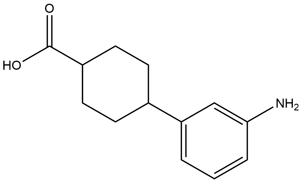 4-(3-Aminophenyl)cyclohexanecarboxylic acid,1785371-74-5,结构式