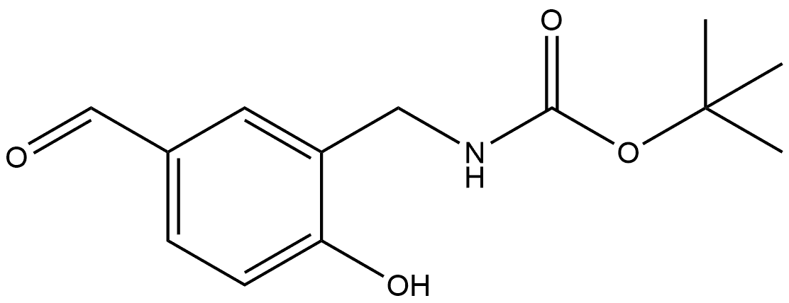 1,1-Dimethylethyl N-[(5-formyl-2-hydroxyphenyl)methyl]carbamate Structure