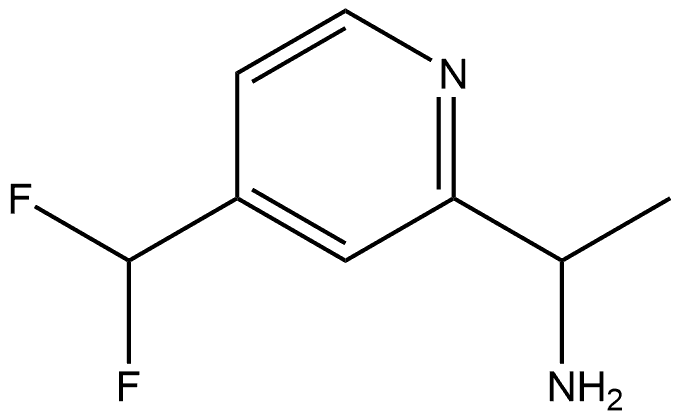 4-(二氟甲基)-Α-甲基-2-吡啶甲胺, 1785407-09-1, 结构式