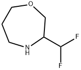 1,4-Oxazepine, 3-(difluoromethyl)hexahydro- Structure