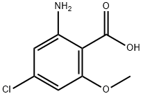 2-amino-4-chloro-6-methoxybenzoic acid Structure