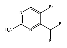 2-Pyrimidinamine, 5-bromo-4-(difluoromethyl)- 化学構造式