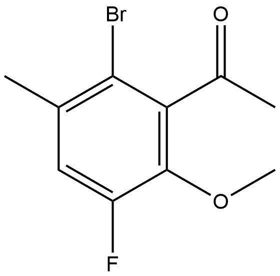 1-(2-Bromo-5-fluoro-6-methoxy-3-methylphenyl)ethanone Struktur