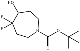 tert-butyl 4,4-difluoro-5-hydroxyazepane-1-carboxylate Structure