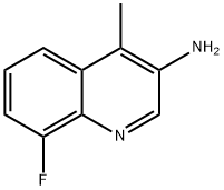 8-Fluoro-4-methyl-quinolin-3-ylamine 化学構造式