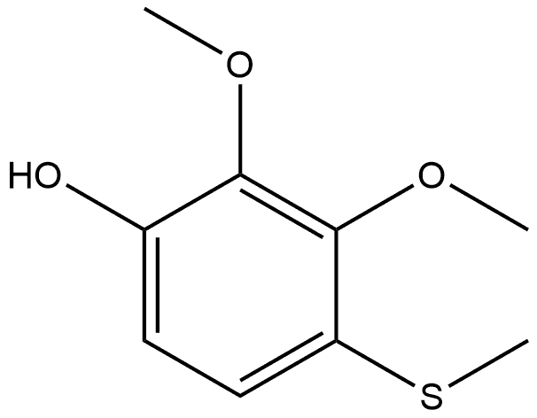 2,3-dimethoxy-4-(methylthio)phenol Structure