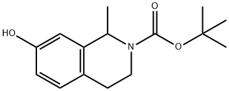 1,1-Dimethylethyl 3,4-dihydro-7-hydroxy-1-methyl-2(1H)-isoquinolinecarboxylate 化学構造式