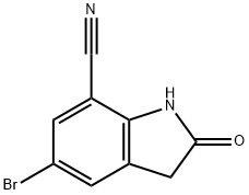 1H-Indole-7-carbonitrile, 5-bromo-2,3-dihydro-2-oxo- Structure