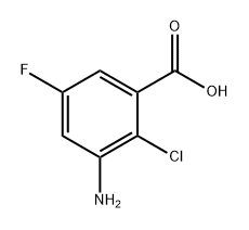 Benzoic acid, 3-amino-2-chloro-5-fluoro- Structure