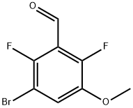 Benzaldehyde, 3-bromo-2,6-difluoro-5-methoxy- Structure