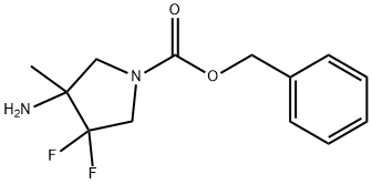 1-Pyrrolidinecarboxylic acid, 3-amino-4,4-difluoro-3-methyl-, phenylmethyl ester,1785622-50-5,结构式