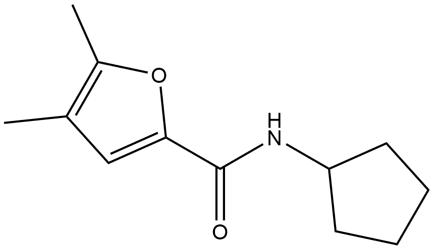 N-Cyclopentyl-4,5-dimethyl-2-furancarboxamide Structure