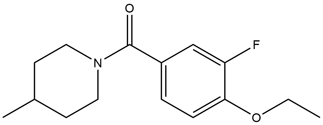 (4-Ethoxy-3-fluorophenyl)(4-methyl-1-piperidinyl)methanone,1786379-20-1,结构式