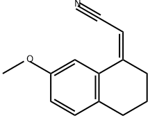 Acetonitrile, (3,4-dihydro-7-methoxy-1(2H)-naphthalenylidene)-, (Z)- (9CI) 化学構造式
