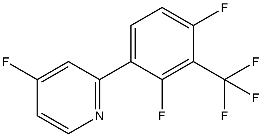 2-[2,4-Difluoro-3-(trifluoromethyl)phenyl]-4-fluoropyridine 结构式