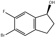 (S)-5-bromo-6-fluoro-2,3-dihydro-1H-inden-1-ol Struktur