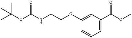 Benzoic acid, 3-[2-[[(1,1-dimethylethoxy)carbonyl]amino]ethoxy]-, methyl ester Structure