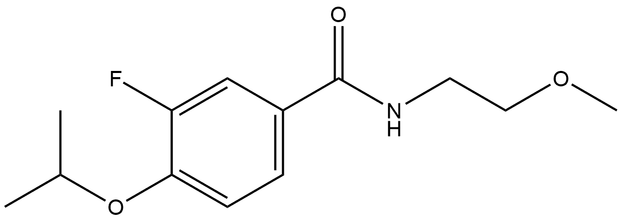 3-Fluoro-N-(2-methoxyethyl)-4-(1-methylethoxy)benzamide Structure