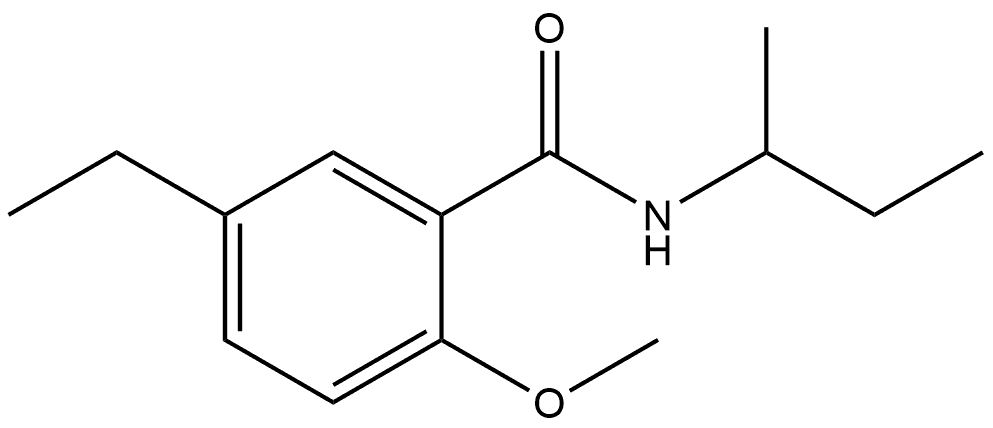 5-Ethyl-2-methoxy-N-(1-methylpropyl)benzamide 结构式