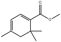 1,3-Cyclohexadiene-1-carboxylic acid, 4,6,6-trimethyl-, methyl ester,179104-41-7,结构式
