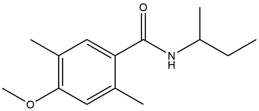 4-Methoxy-2,5-dimethyl-N-(1-methylpropyl)benzamide,1791332-48-3,结构式