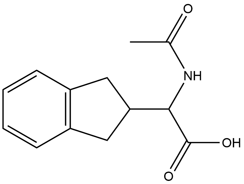 N-Ac-RS-(2-Indanyl)glycine,179186-26-6,结构式
