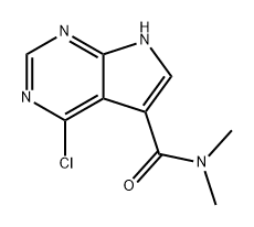 7H-Pyrrolo[2,3-d]pyrimidine-5-carboxamide, 4-chloro-N,N-dimethyl- Structure