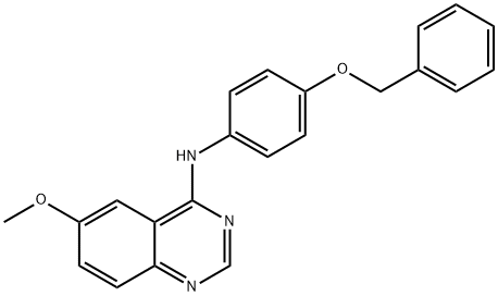 4-Quinazolinamine, 6-methoxy-N-[4-(phenylmethoxy)phenyl]- Struktur