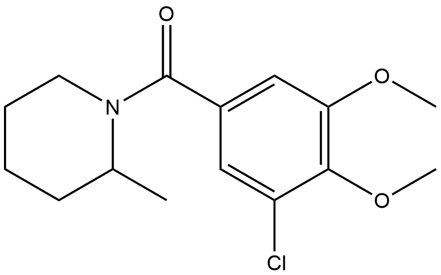 (3-Chloro-4,5-dimethoxyphenyl)(2-methyl-1-piperidinyl)methanone Struktur