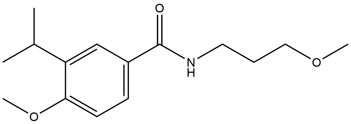 4-Methoxy-N-(3-methoxypropyl)-3-(1-methylethyl)benzamide 化学構造式