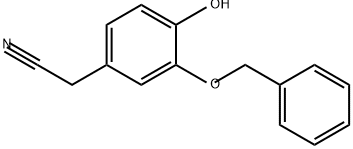 Benzeneacetonitrile, 4-hydroxy-3-(phenylmethoxy)- Structure
