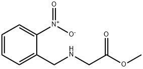 Glycine, N-[(2-nitrophenyl)methyl]-, methyl ester 化学構造式