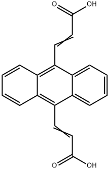 2-Propenoic acid, 3,3'-(9,10-anthracenediyl)bis- 化学構造式
