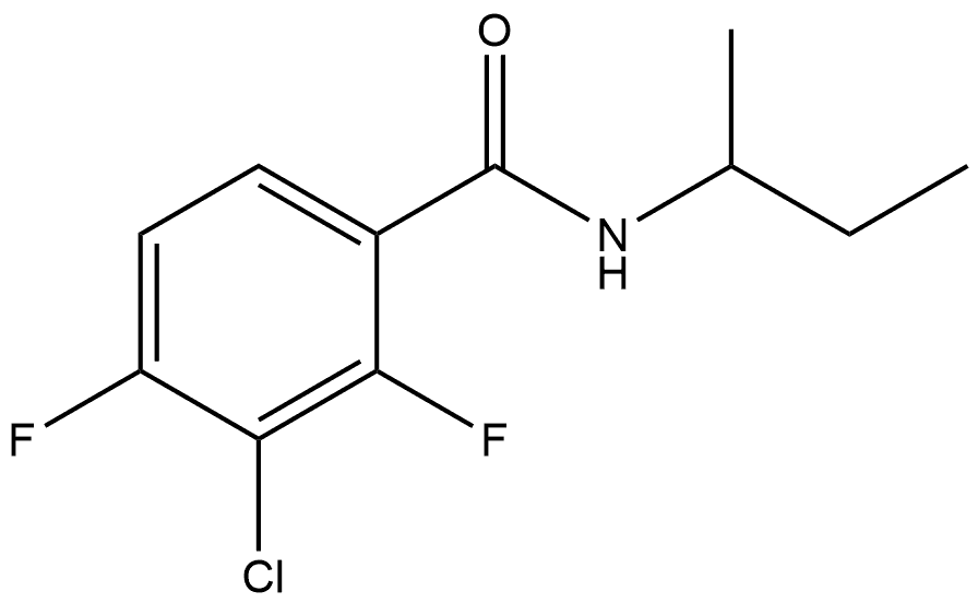 3-Chloro-2,4-difluoro-N-(1-methylpropyl)benzamide 化学構造式