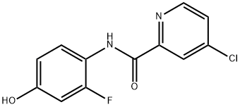 2-Pyridinecarboxamide, 4-chloro-N-(2-fluoro-4-hydroxyphenyl)- Struktur