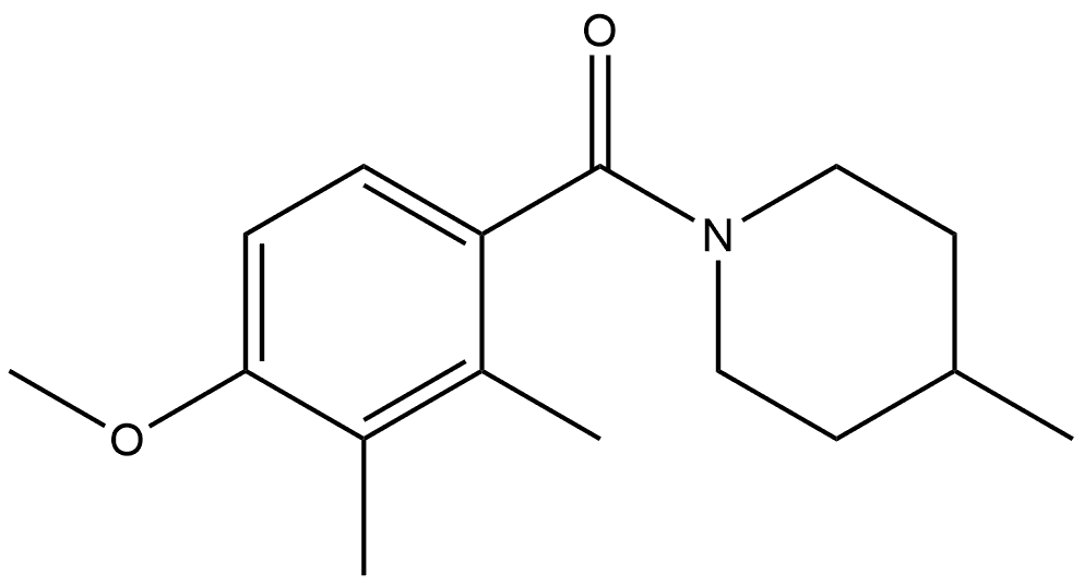 (4-Methoxy-2,3-dimethylphenyl)(4-methyl-1-piperidinyl)methanone Structure