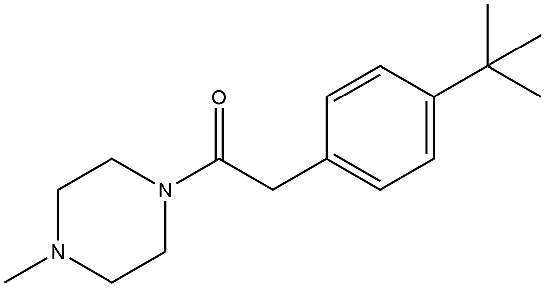 2-[4-(1,1-Dimethylethyl)phenyl]-1-(4-methyl-1-piperazinyl)ethanone Structure