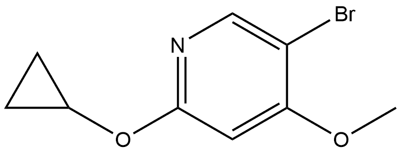 5-Bromo-2-(cyclopropyloxy)-4-methoxypyridine Structure