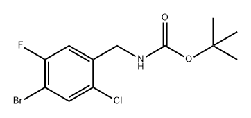Carbamic acid, N-[(4-bromo-2-chloro-5-fluorophenyl)methyl]-, 1,1-dimethylethyl ester|1,1-二甲基乙基N-[(4-溴-2-氯-5-氟苯基)甲基]氨基甲酸酯