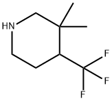 Piperidine, 3,3-dimethyl-4-(trifluoromethyl)- Structure