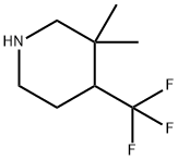 Piperidine, 3,3-dimethyl-4-(trifluoromethyl)- Struktur