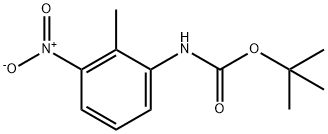 Carbamic acid, N-(2-methyl-3-nitrophenyl)-, 1,1-dimethylethyl ester 化学構造式
