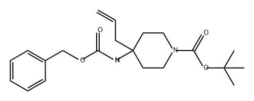 1-Piperidinecarboxylic acid, 4-[[(phenylmethoxy)carbonyl]amino]-4-(2-propen-1-yl)-, 1,1-dimethylethyl ester Structure