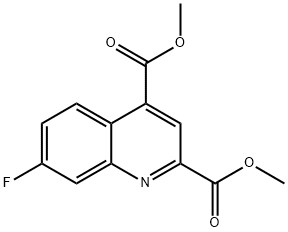 2,4-Quinolinedicarboxylic acid, 7-fluoro-, 2,4-dimethyl ester Structure