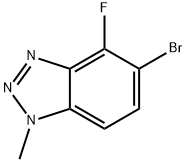 5-bromo-4-fluoro-1-methyl-1H-benzo[d][1,2,3]triazole, 1799976-03-6, 结构式