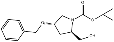 (2R,4S)-1-BOC-4-(苄氧基)-2-(羟甲基)吡咯烷 结构式