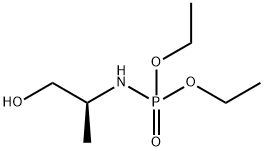 Phosphoramidic acid, N-[(1S)-2-hydroxy-1-methylethyl]-, diethyl ester Struktur