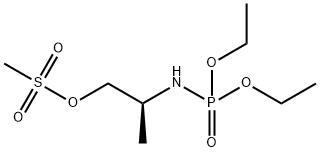 Phosphoramidic acid, N-[(1S)-1-methyl-2-[(methylsulfonyl)oxy]ethyl]-, diethyl ester Structure